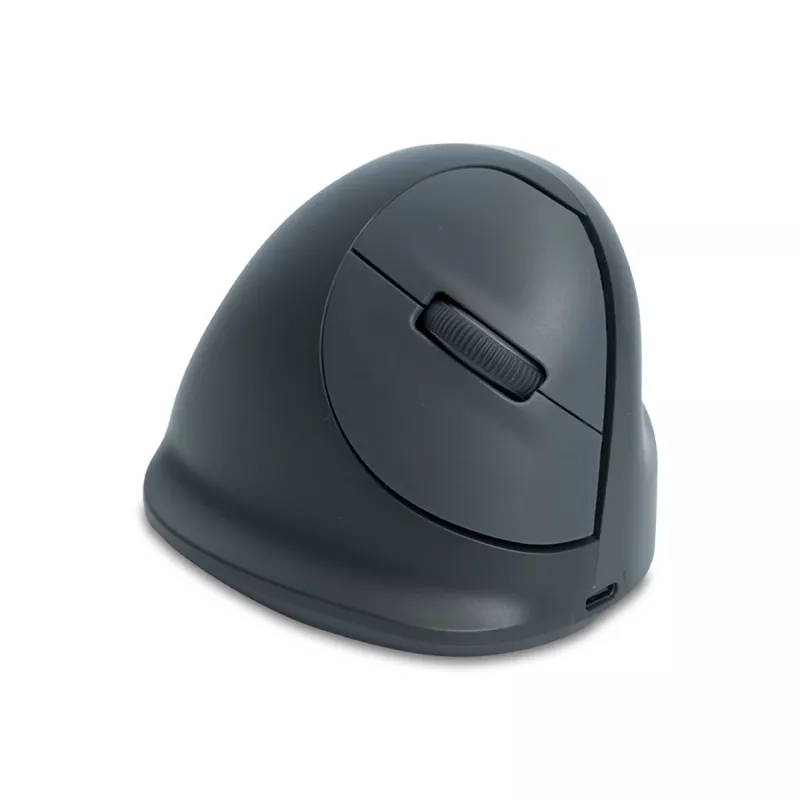 R-Go Tools verticale muis R-Go HE Basic, ergonomische muis, middelgroot (handgrootte ≥ 185 mm), rechtshandig, Bluetooth, grijs