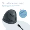 R-Go Tools verticale muis R-Go HE Basic, ergonomische muis, middelgroot (handgrootte ≥ 185 mm), rechtshandig, Bluetooth, grijs