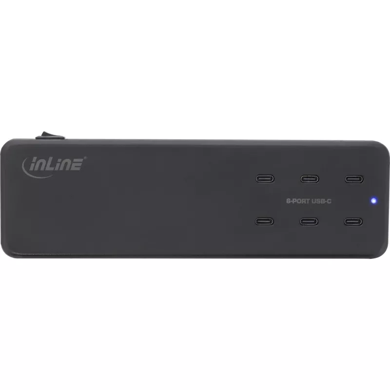 InLine multiport-voeding, oplader, 6x USB-C, PD 3.0, GaN, zwart