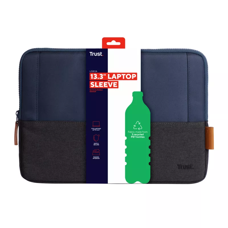Sleeve-hoesje Trust Lisboa 33,8 cm 13,3 inch blauw