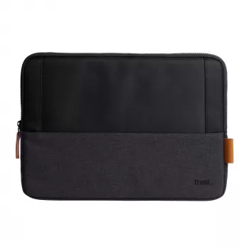 Beschermhoesje TRUST Lisboa 13,3 inch zwart grijs lichtgewicht bescherming