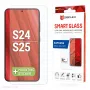 Displex Smart Glass (9H) voor Samsung Galaxy S24/S25, montagesticker, onbreekbaar