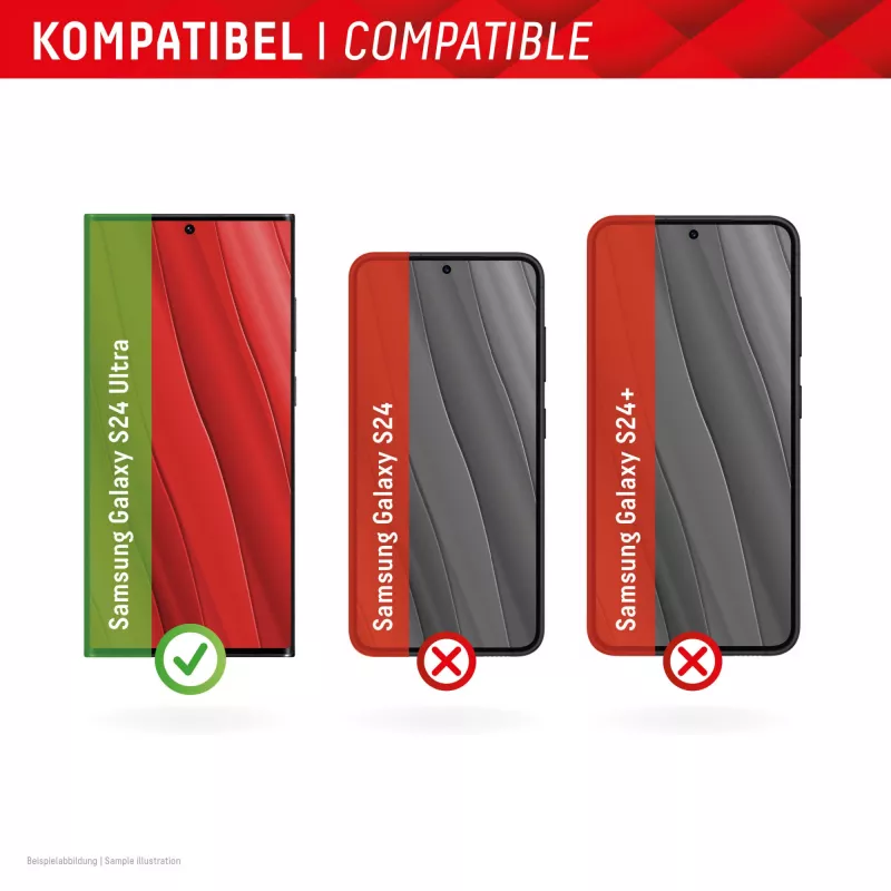 Displex Full Cover Screen Protector (10H) voor Samsung Galaxy S24 Ultra, Eco-montageframe, Full Cover