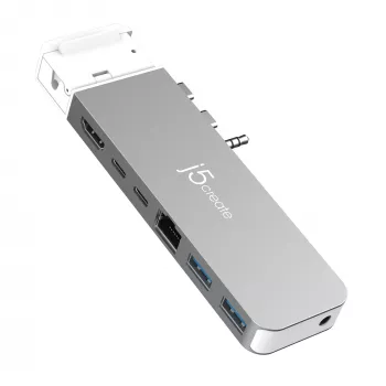 USB hub j5create JCD395 4K60 Elite Pro bedraad USB4 met MagSafe kit