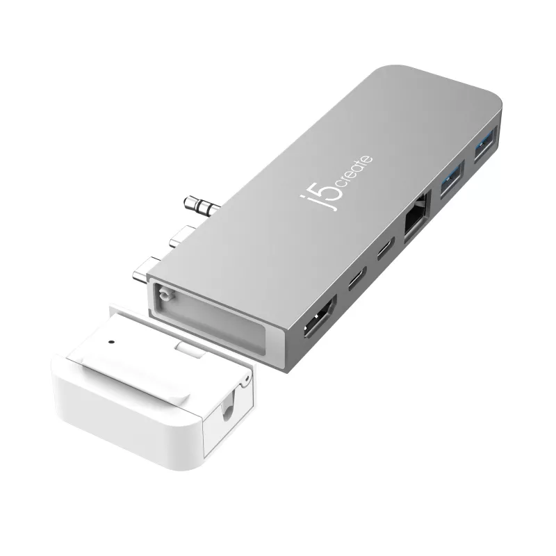 USB hub j5create JCD395 4K60 Elite Pro bedraad USB4 met MagSafe kit