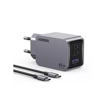 Ugreen 25871 mobiele oplader universeel grijs AC-snelladen indoor