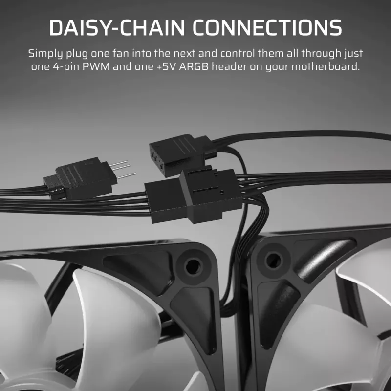 Ventilator Corsair RS120 ARGB computerbehuizing 12 cm zwart