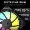 Ventilator Corsair RS120 ARGB computerbehuizing 12 cm zwart