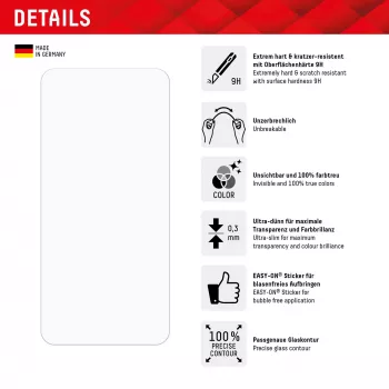 Displex Smart Glass (9H) voor Samsung Galaxy A35/A55 5G, montagesticker, onbreekbaar