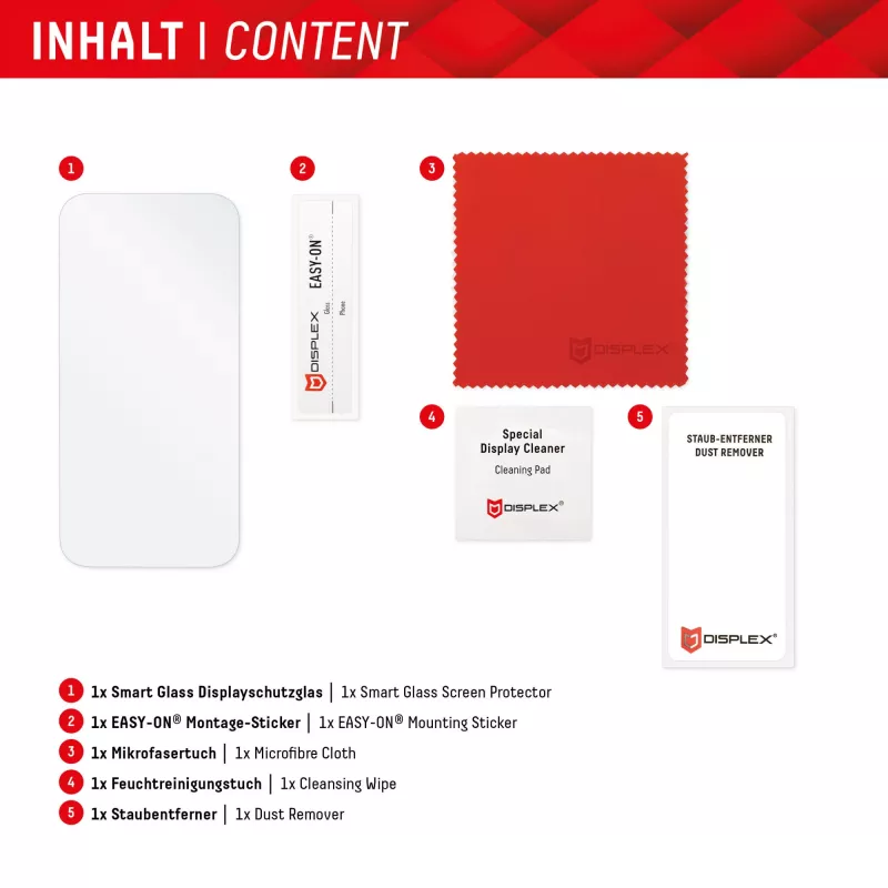 Displex Smart Glass (9H) voor Samsung Galaxy A35/A55 5G, montagesticker, onbreekbaar