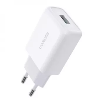 Ugreen 10133 oplader voor mobiele apparaten smartphone wit USB snelladen indoor