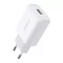 Ugreen 10133 oplader voor mobiele apparaten smartphone wit USB snelladen indoor