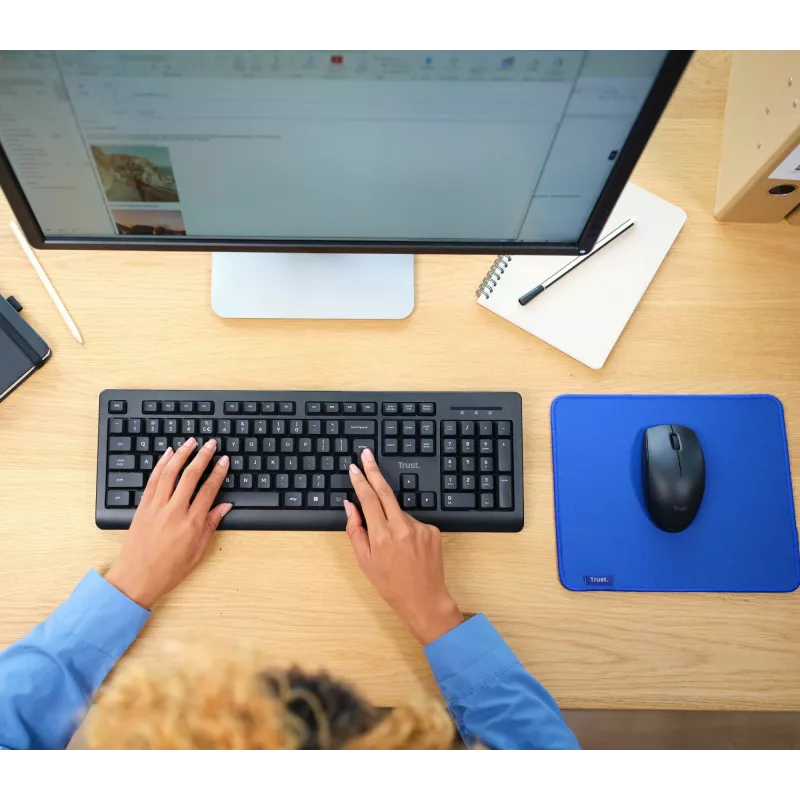Trust Primo toetsenbord muis inbegrepen office RF draadloos QWERTZ Duits zwart