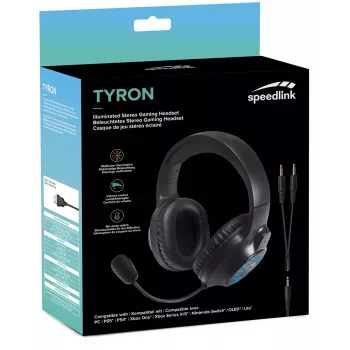 Headset SPEEDLINK TYRON bedraad gaming zwart