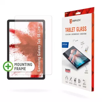 Displex tabletglas (9H) voor Samsung Galaxy Tab S6 Lite, Eco montageframe, onbreekbaar, ultradun, onzichtbaar