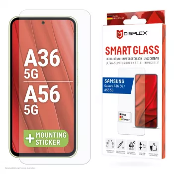 Displex smart glass (9H) voor Samsung Galaxy A36/A56, montagesticker, onbreekbaar