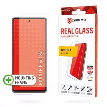 Displex displayschermfolie (10H) voor Google Pixel 8a, Eco montageframe, krasbestendig
