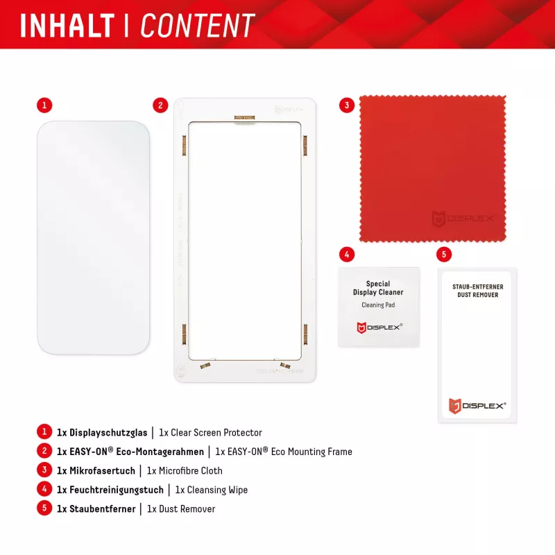 Displex displayschermfolie (10H) voor Google Pixel 8a, Eco montageframe, krasbestendig