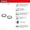 Displex Premium camera-lensglas, iPhone 16/16 Plus/17 glas, 10H, Single Rings, DLC, transparant, Quick Mount