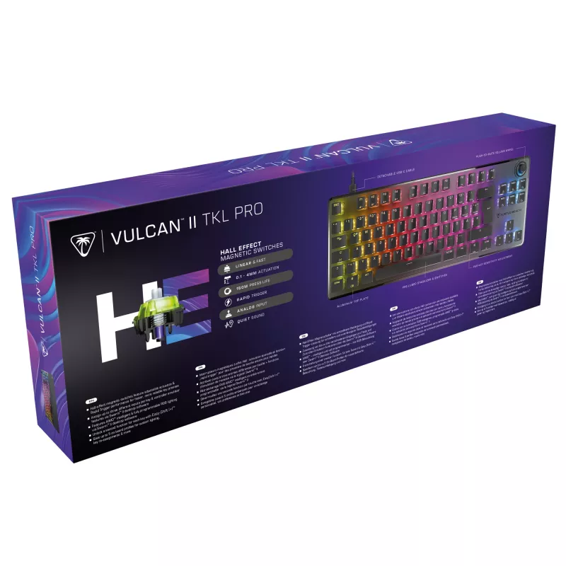 Turtle Beach Vulcan II TKL Pro toetsenbord gaming USB AZERTY Duits Zwart