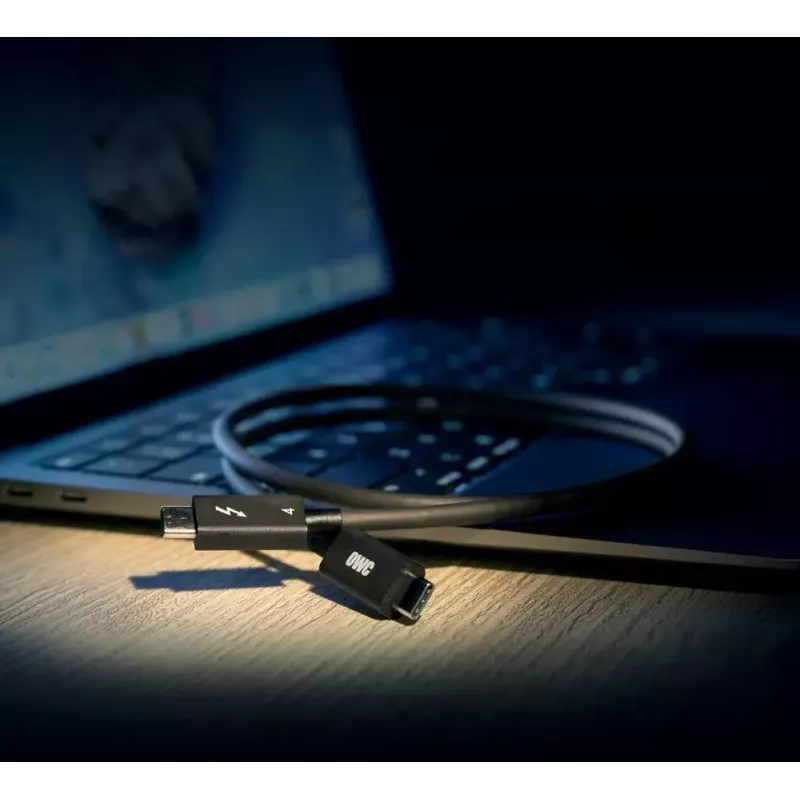 Thunderbolt-kabel OWC OWCCBLTB4C2.0M 2m 40 Gbit/s Zwart