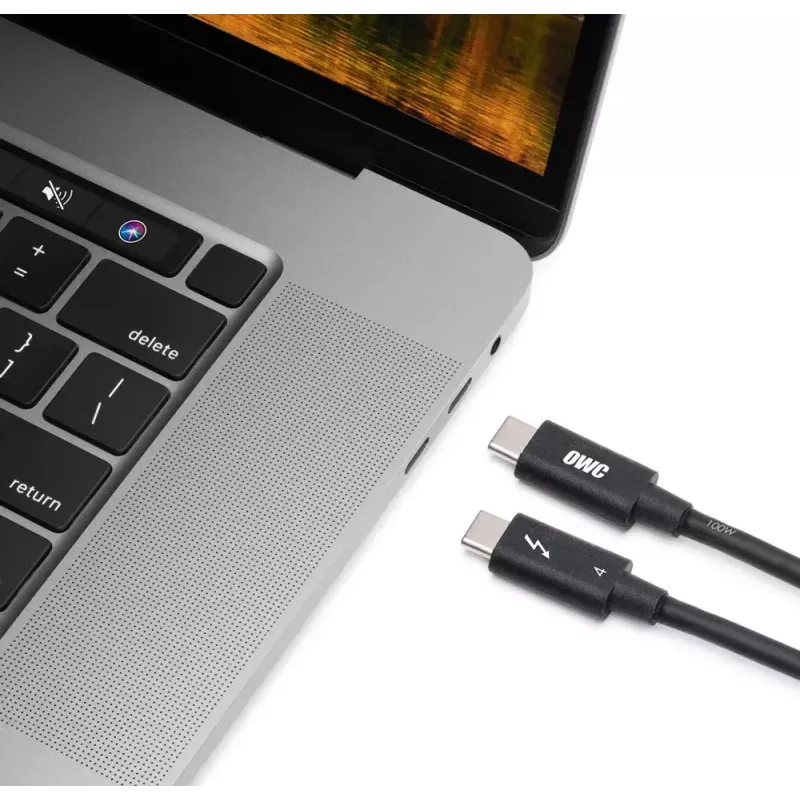 Thunderbolt-kabel OWC OWCCBLTB4C2.0M 2m 40 Gbit/s Zwart