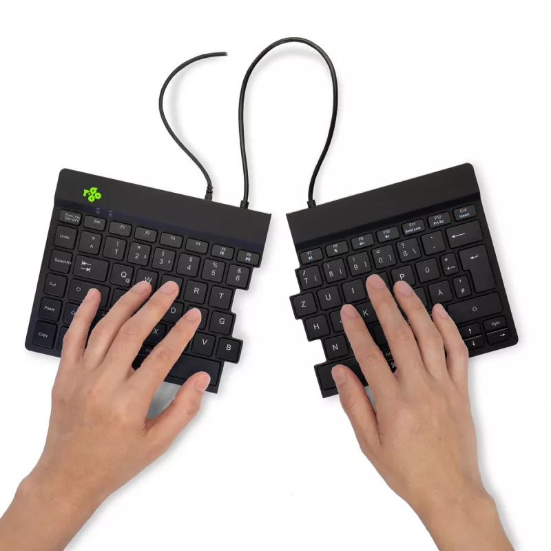 R-Go Tools Ergonomic toetsenbord R-Go Split Break v2 with break software, ergonomisch split toetsenbord, QWERTZ (DE), Wired, zwart