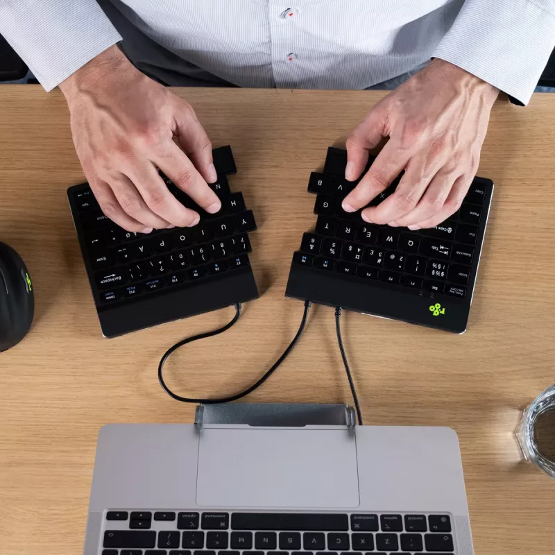 R-Go Tools Ergonomic toetsenbord R-Go Split Break v2 with break software, ergonomisch split toetsenbord, QWERTZ (DE), Wired, zwart