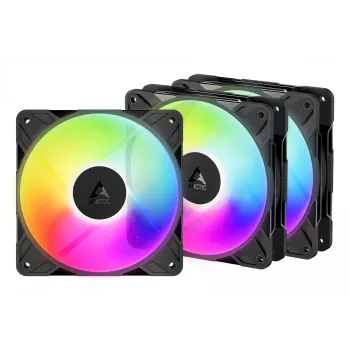 ARCTIC Freezer P12 Pro Reverse A-RGB - 3-pack behuizingsventilatoren 12 cm zwart 3 stuks