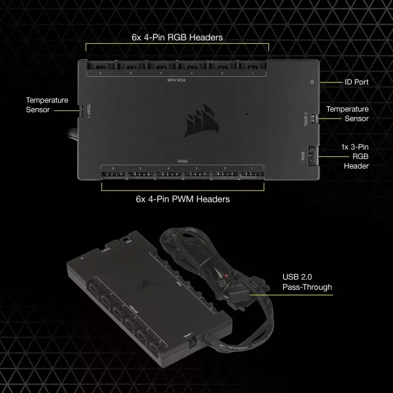Ventilatorsnelheidsregelaar Corsair iCUE Commander Core XT