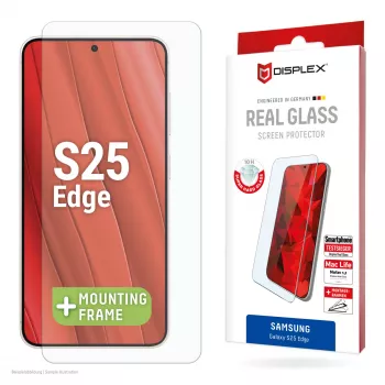 Displex displayschermfolie (10H) voor Samsung Galaxy S25 Edge, Eco-montageframe, krasvast