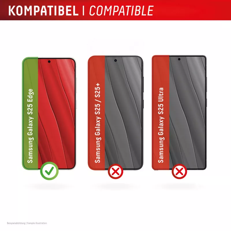 Displex displayschermfolie (10H) voor Samsung Galaxy S25 Edge, Eco-montageframe, krasvast