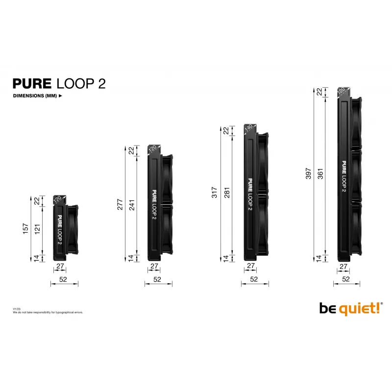 be quiet! Pure Loop 2 | 240mm Processor All-in-One-vloeistofkoeler 12 cm zwart 1 stuks