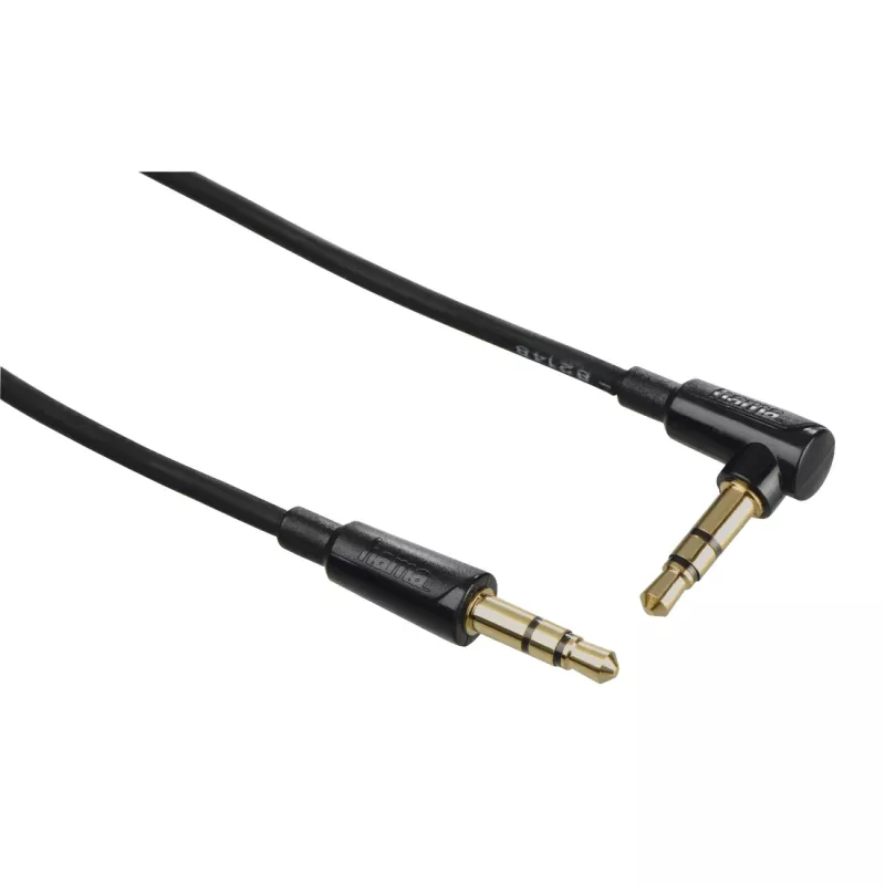 Audiokabel Hama Flexi-slim 1,5 m 3,5 mm stekker naar stekker zwart