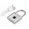 Technaxx slim hangslot met vingerafdruk, zilver