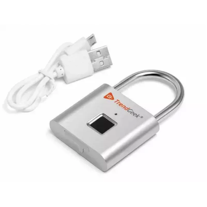 Technaxx slim hangslot met vingerafdruk, zilver