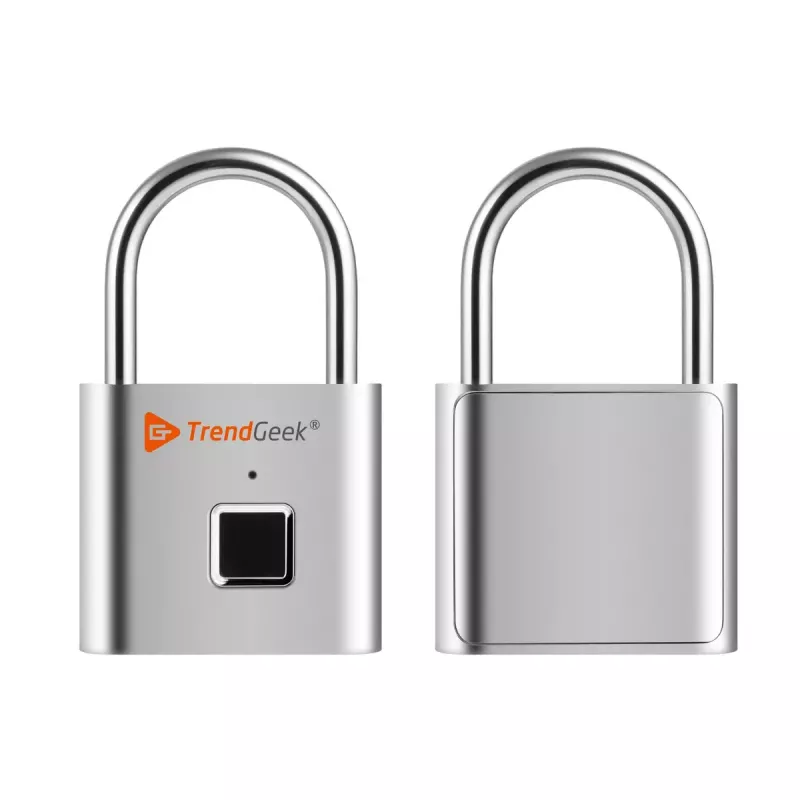 Technaxx slim hangslot met vingerafdruk, zilver