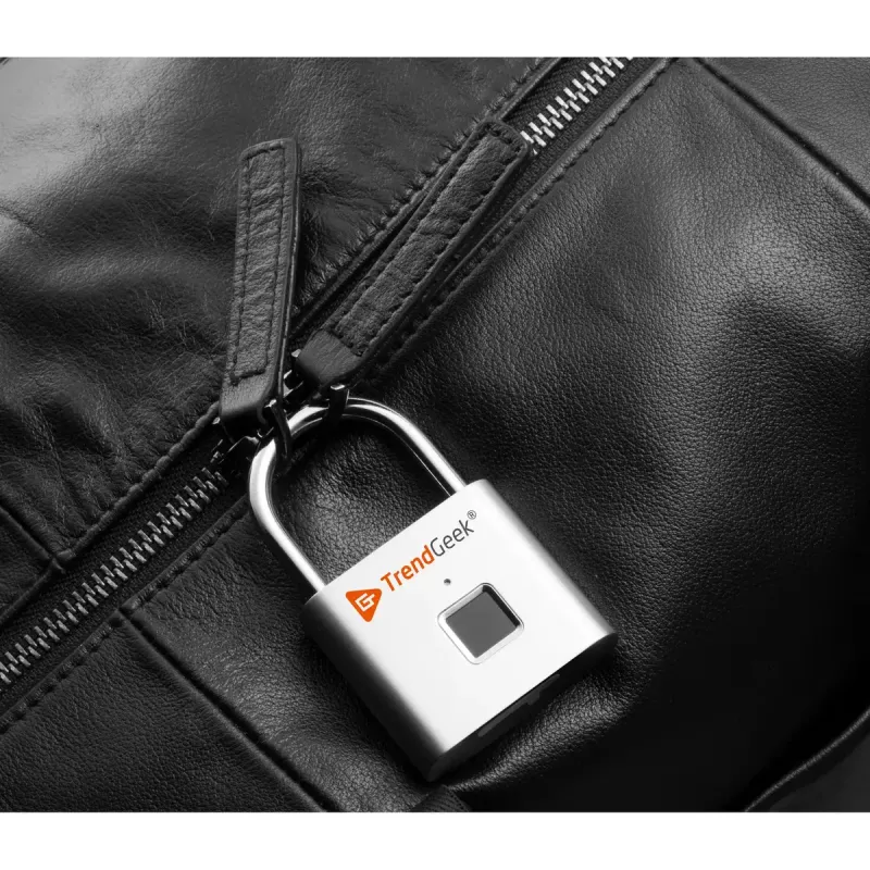 Technaxx slim hangslot met vingerafdruk, zilver
