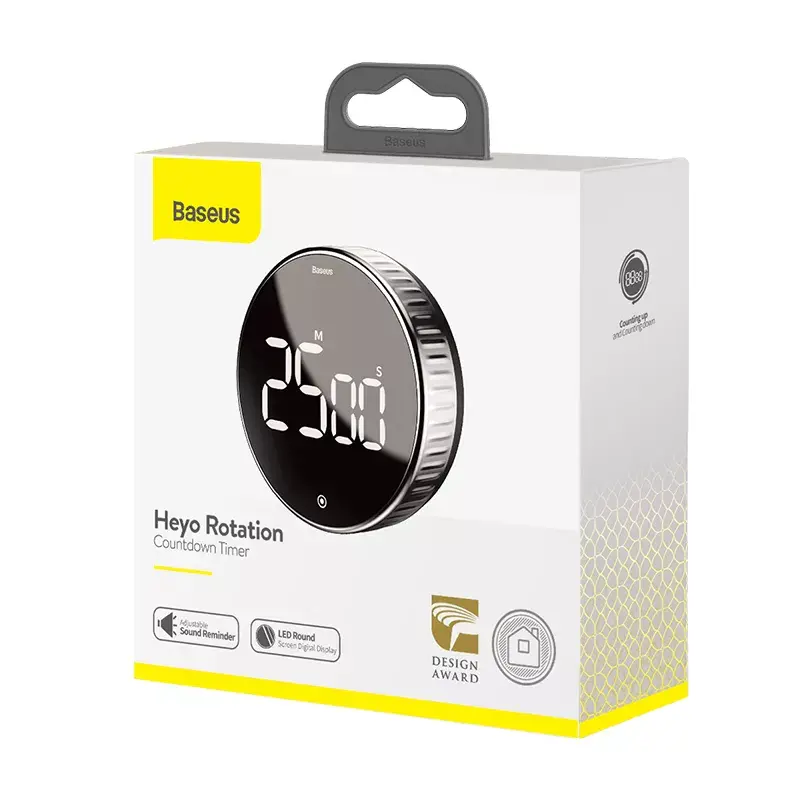 Dagelijkse timer Baseus Heyo Rotation countdown zwart digitaal