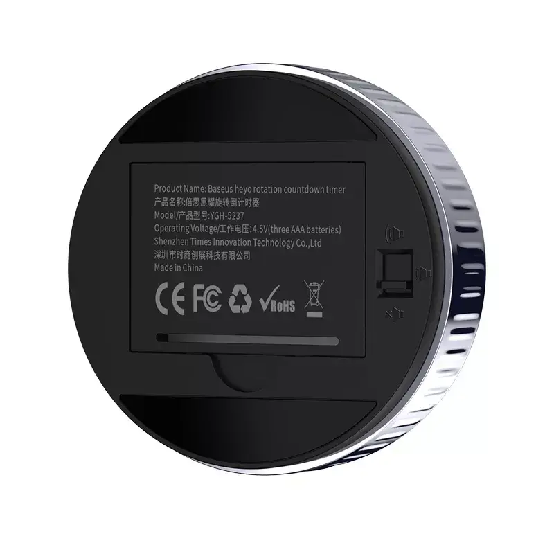 Dagelijkse timer Baseus Heyo Rotation countdown zwart digitaal