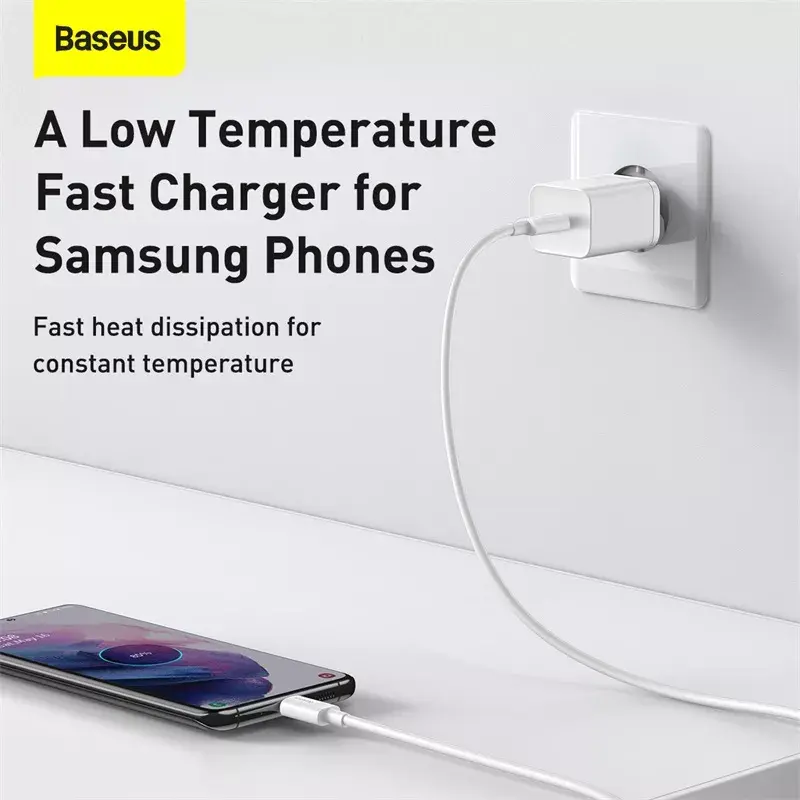 Baseus Super Si indoor-oplader wit snelopladen 12V 1xUSB-C