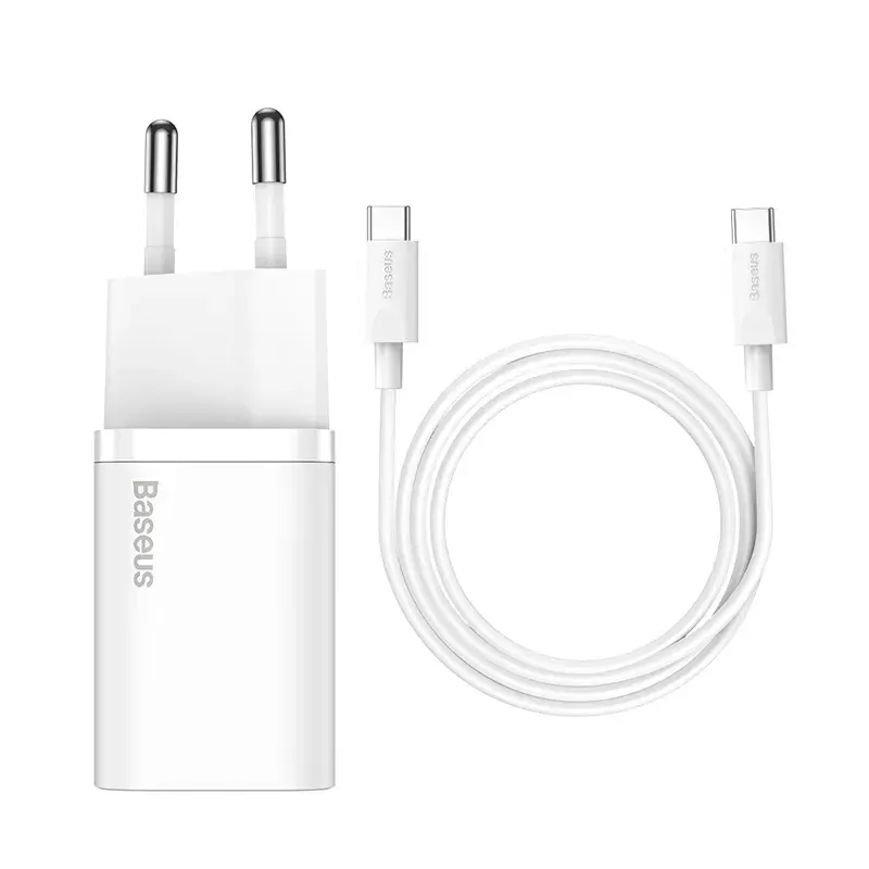Baseus Super Si indoor-oplader wit snelopladen 12V 1xUSB-C