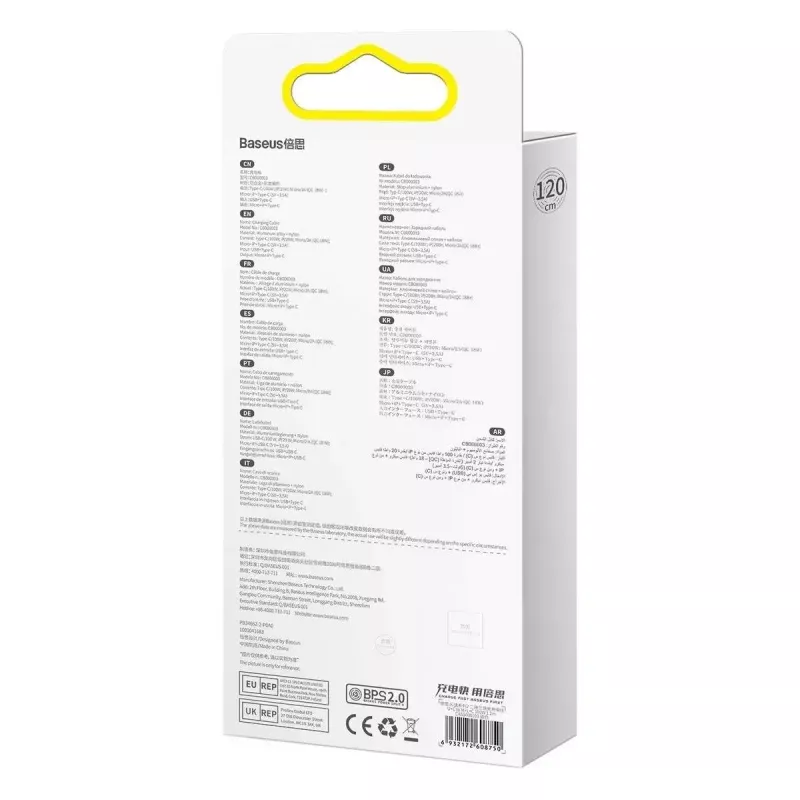 Baseus Flash Series 2 3-in-1 USB-kabel, USB-C + Micro USB + Lightning, 100 W, 1,2 m, blauw