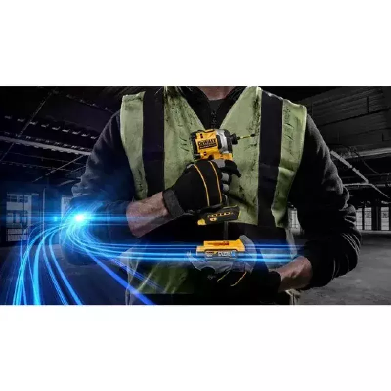 DeWALT DCF850E2T-QW accu-slagschroevendraaier 1/4", 18 V, 2x 1,7 Ah Powerstack-accu's, TSTAK-koffer, zwart
