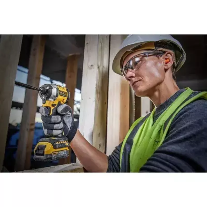 DeWALT DCF850E2T-QW accu-slagschroevendraaier 1/4", 18 V, 2x 1,7 Ah Powerstack-accu's, TSTAK-koffer, zwart