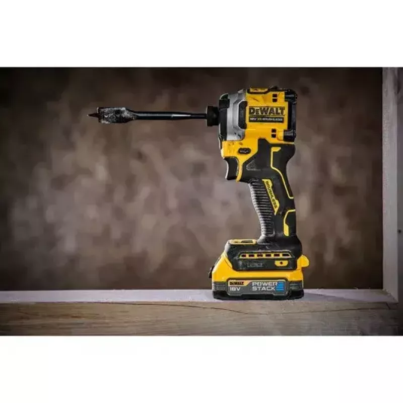 DeWALT DCF850E2T-QW accu-slagschroevendraaier 1/4", 18 V, 2x 1,7 Ah Powerstack-accu's, TSTAK-koffer, zwart