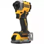 DeWALT DCF850E2T-QW accu-slagschroevendraaier 1/4", 18 V, 2x 1,7 Ah Powerstack-accu's, TSTAK-koffer, zwart