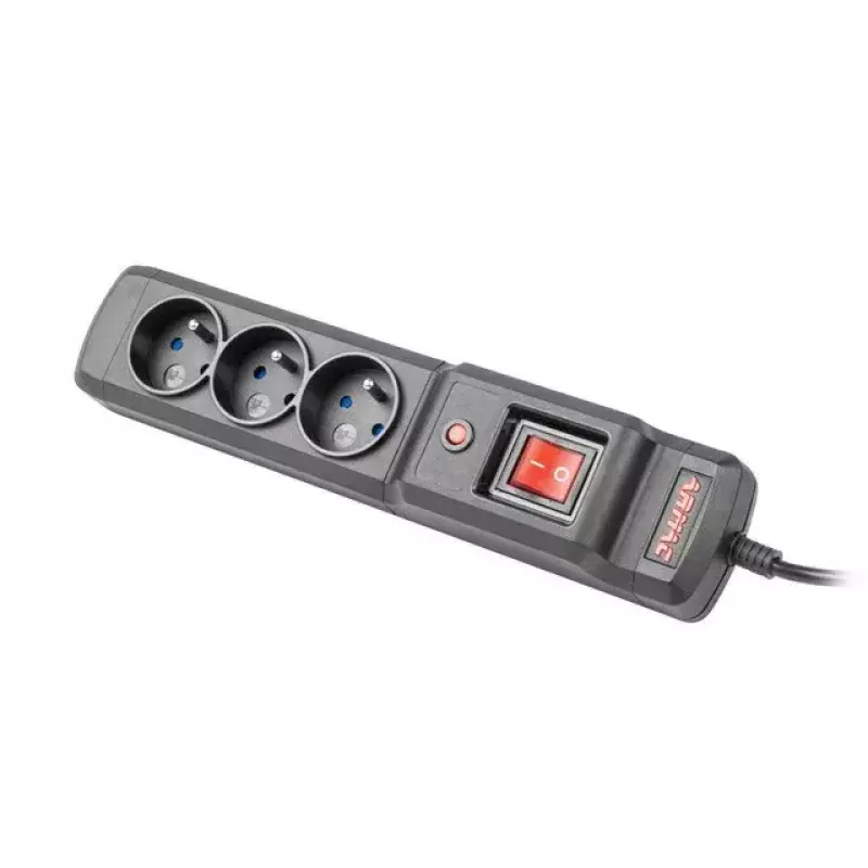 Stekkerdoos ARMAC Multi M3 — 3 stopcontacten, 5 m kabel, zwart