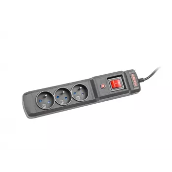 Stekkerdoos ARMAC Multi M3 — 3 stopcontacten, 5 m kabel, zwart