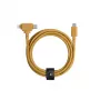 USB-kabel native union Belt kabel Duo 1,5 m USB-C naar USB-C/Lightning geel
